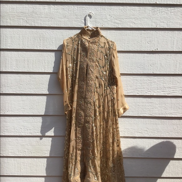 Salwar kameez in beige color , party wear - Picture 4 of 7